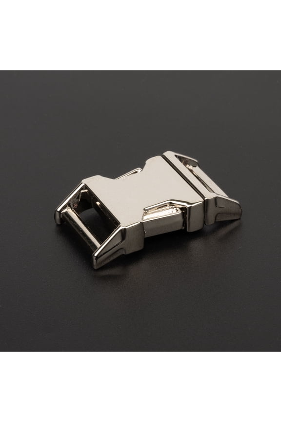 ® 1/2 Inch Contoured Nickel Plated Side Release Buckles, 50 Pack