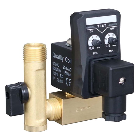 1/2 Inch Dn15 Electric Timer Auto Water Valve Solenoid Electronic Drain Valve For Air Compressor Condensate ,Durable Materia