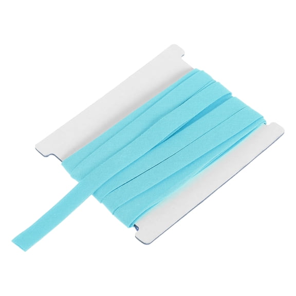 1/2 Inch Double Fold Bias Tape Continuous Bulk Bias Tape for Sewing, Seaming Quilting Hemming Binding Crafts (Light Blue 6 Yards)