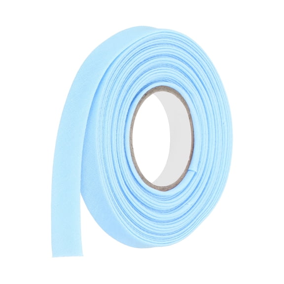 1/2 Inch Double Fold Bias Tape Polyester Continuous Bulk Bias Tape for Sewing, Seaming Quilting Hemming Binding Crafts (Light Blue 6 Yards)