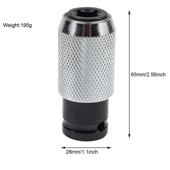 1/2 Inch Drill Wrench Adapter, Round Handle Conversion Head for Hand Drill, High Carbon Steel Locking Joint Worker Tool, 1-Piece Set