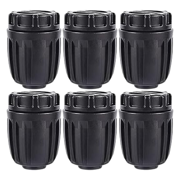 1/2 Inch Drip Irrigation End Plugs,16mm Garden Drip Tubing Closure Fittings,Leaf Proof Water Pipe Stopper Connectors,6 Pack Universal Gardening Irrigation Pipe End Block Accessory for DIY,Black