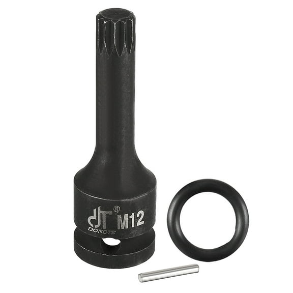 1/2-Inch Drive 12mm Triple Square Spline Bit Impact Socket, Cr-Mo Steel