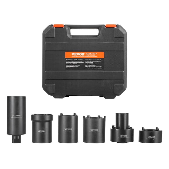 1 2 Inch Drive 6 Piece Axle Hub Nut Socket Set for Toyota Ford 4WD and GM Vehicles Spindle Nut Remover Tool Kit with Storage Case
