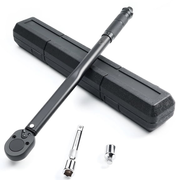 1/2-Inch Drive Click Torque Wrench 10-150 Ft-Lb/13.6-203.5 Nm 3-Piece Set