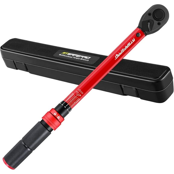 1/2-Inch Drive Click Torque Wrench,10-170FT.LB/13.6-230.5N/M & Dual-Direction, 72-Tooth Dual Range Scales Torque Wrench 1/2 Drive,Easy Use for Motorcycle,Car,etc