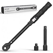 1/2-Inch Drive Click Torque Wrench 20-220 Nm 72-Tooth with 1/2 Adapter & 5  Extension Rod