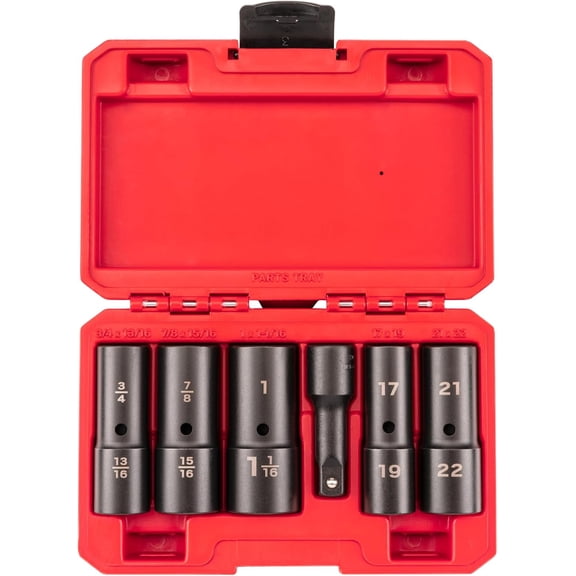 1/2 Inch Drive Deep Thin Wall Impact Flip Socket Set with Case (6-Piece) | SIF92400