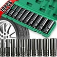 thumbnail image 1 of 1/2 Inch Drive Socket Set, Professional Extended Socket Wrench Kit, Auto Repair & Maintenance Tools, Chrome Vanadium Steel, Impact Ready, Mechanics Tool Set, Hardware Tools, Garage Essentials, 1 of 9
