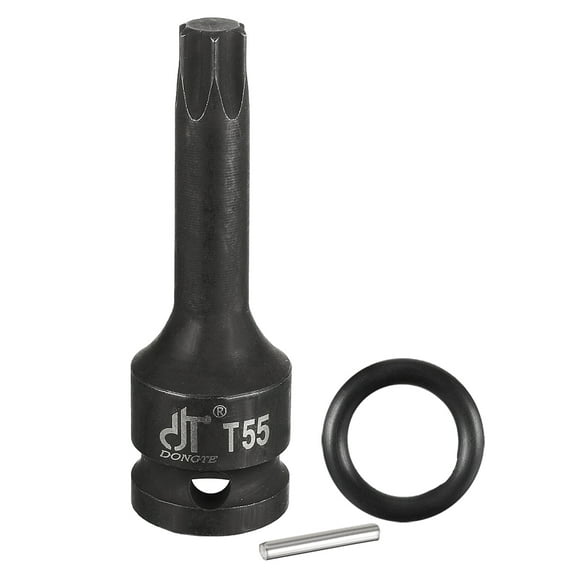 1/2-Inch Drive T55 Torx Bit Impact Socket, Cr-Mo Steel