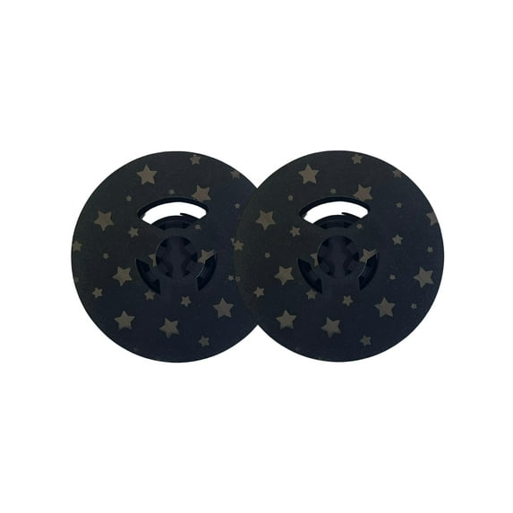 1/2 Inch FJA Universal Typewriter Ribbon - Custom Laser Engraved Twin Spool Typewriter Ribbon (Solid Black Ink) (Stars)