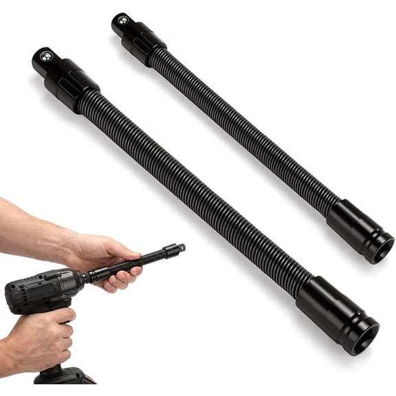 1/2 Inch Flexible Connecting Rod, 360° Flex Extension Bar for Impact Wrenches & Ratchets, Tight Space Automotive Repair Tool