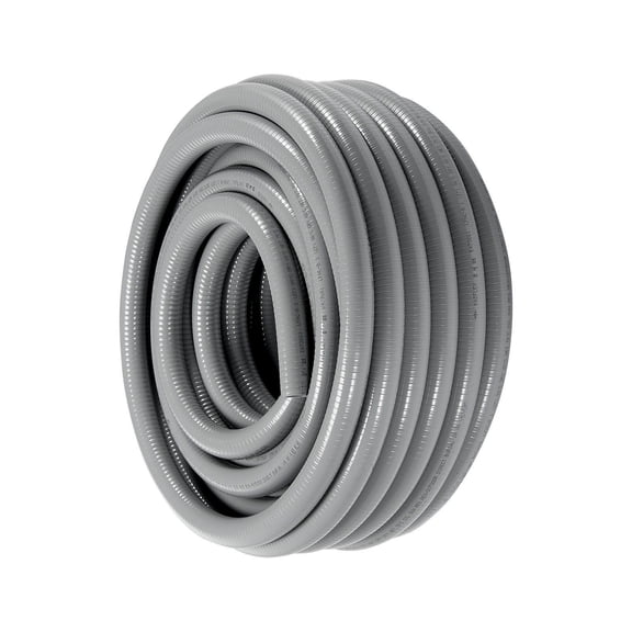 1/2 Inch Flexible PVC Liquid Tight Electrical Conduit 100 ft Non Metallic with 5 Straight and 5 90 Degree Connector Fittings for Air Conditioning Motor Controller Pump IP65