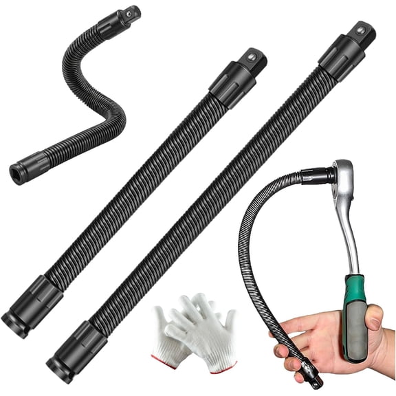 1/2-Inch Flexible Shaft Extension – 360° Rotating Socket Adapter, Ratchet Wrench Connector for Tight Spaces, Power Wrench Accessory