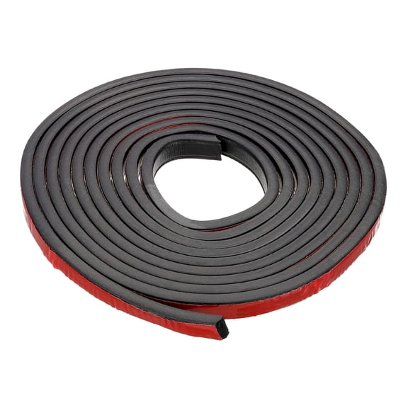 1/2 Inch Foam Rubber Seal Strip, EPDM Rectangle Weather Stripping (Black, 13-Feet)