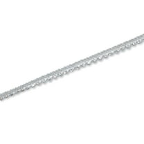 1/2 Inch Glitter Rhinestone Metallic Corded Lace Trim For Sewing, Crafts, Decor, & Upholstery - Silver 1 Pack (9.8 Yards / 9 Meters)