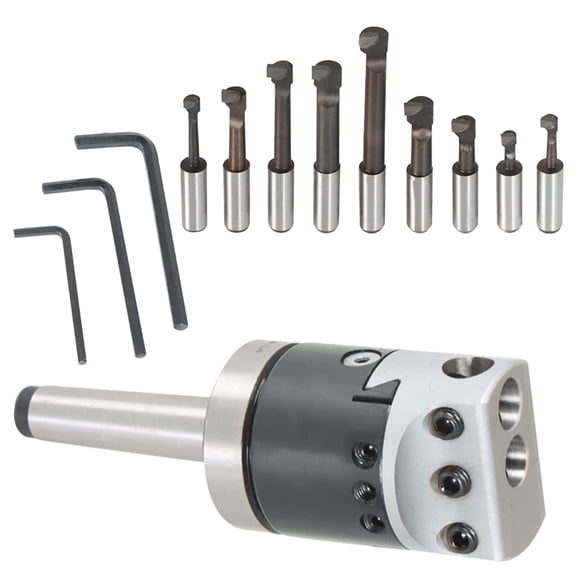 1/2 Inch Handle Boring Bar 2 Inch MT2 Handle Boring Head Carbide Boring Bar Set for Machining with Plastic Box