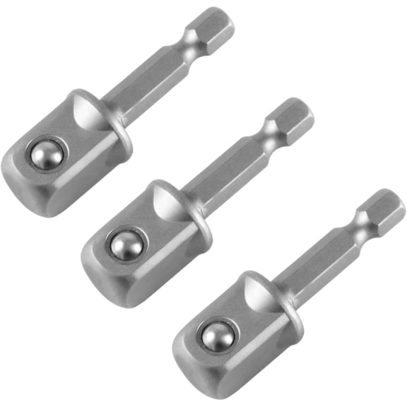 1/2 Inch Impact Grade Socket Adapter Set 3 Pcs Square Socket Adapter Drill Bits Impact Driver Power Bit Set for Powered Cordless Drill Chuck