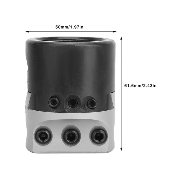 1/2 Inch Manganese Steel Boring Head, 0.001 Accuracy, 50x61.6mm for Milling Machine