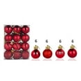 thumbnail image 1 of 1.2 Inch Mini Shatterproof Plastic Christmas Tree Decorative Hanging Balls, 24 Pcs/Pack, 1 of 2