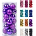thumbnail image 1 of 1.2 Inch Mini Shatterproof Plastic Christmas Tree Decorative Hanging Balls, 24 Pcs/Pack, 1 of 6
