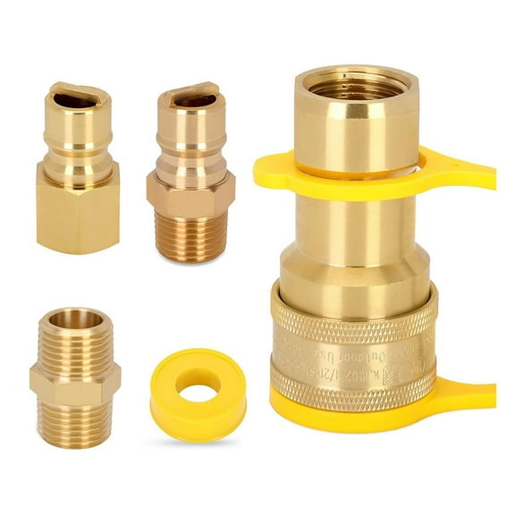 1/2 Inch Natural Gas Quick Connect Fittings, Propane Hose Disconnect Kit,for Grill and Heater Generator