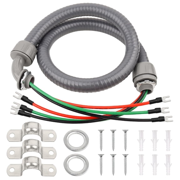 1/2 Inch Non-metallic Liquid Tight Electrical Conduit Kit 4 FT Terminal For Heater Air Conditioner Mini Split System