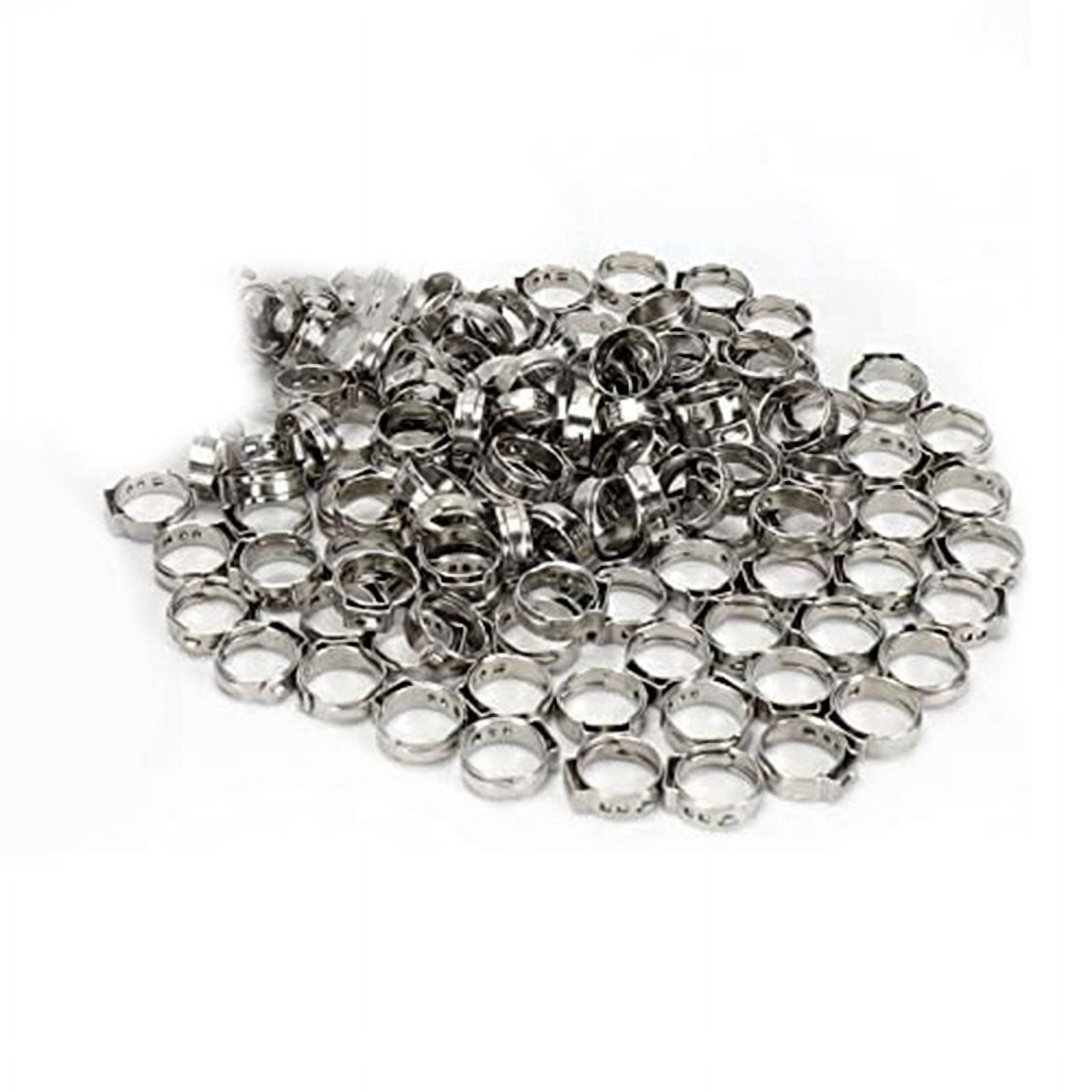 120PCS 11 Sizes Single Ear Hose Clamps 304 Stainless Steel, 6