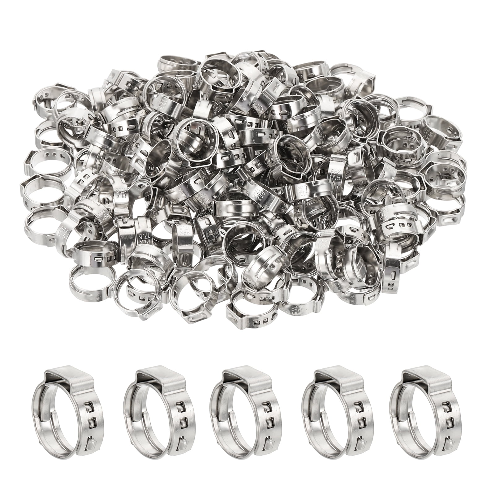 20Pcs 5/16 Inch Hose Clamps - Zinc Plated Crimp Rings For Plumbing & Tubing