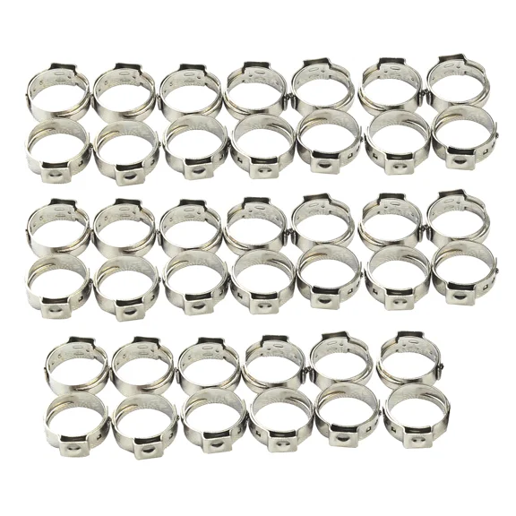 1/2 Inch Pex Stainless Steel Clamp Cinch Rings Crimp Pinch Fitting 40 Pcs