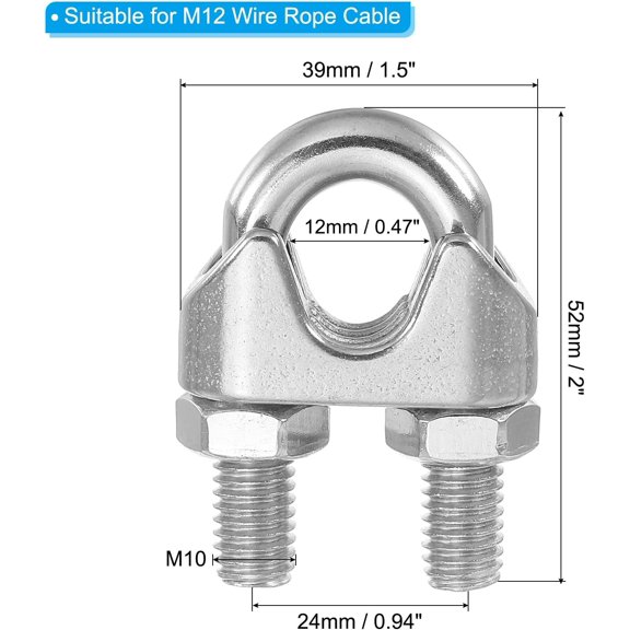 1/2 Inch Rope Light P-Style Mounting Clips with Pan Head Phillips Stainless Steel Screws. (50 Pack Clips and 50Pcs Screws)
