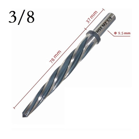 1/2 Inch Shank Bridge Reamer Bit HSS Taper Spiral Flute Drill Bit for Metal