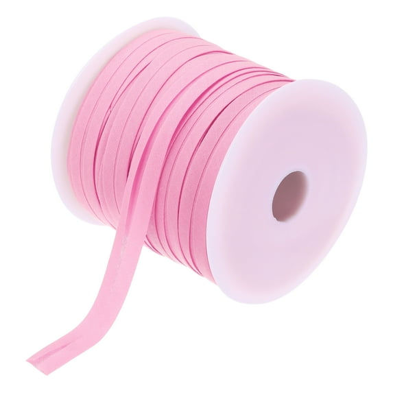Uxcell 0.47" Single Fold Bias Tape Polyester for Sewing Pink 50 Yards