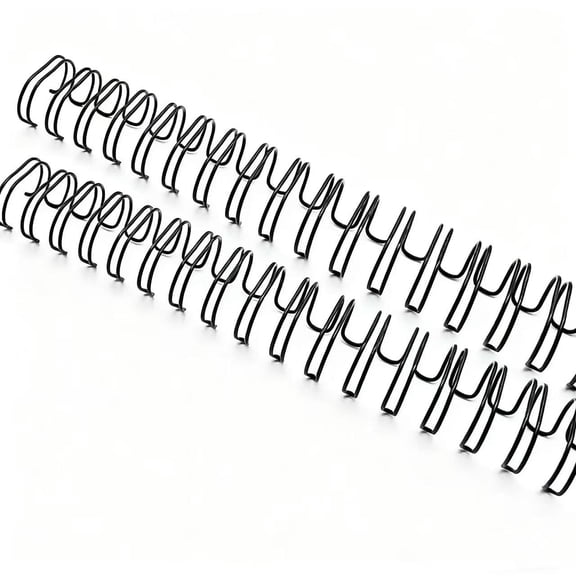 1/2 Inch Spiral-O Wire Binding Comb | 100 Pack | Black Double Loop | 3:1 Pitch | Fits A4 | Holds up to 100 Sheets