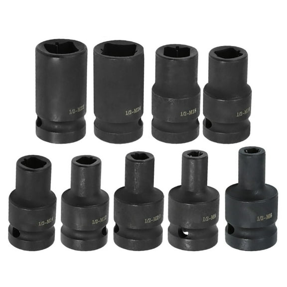 1/2 Inch Square Tap Socket Double Headed Usable Sleeve Multifunctional Socket Hand Tool Repair Tool Accessories M22 Fangkenuo