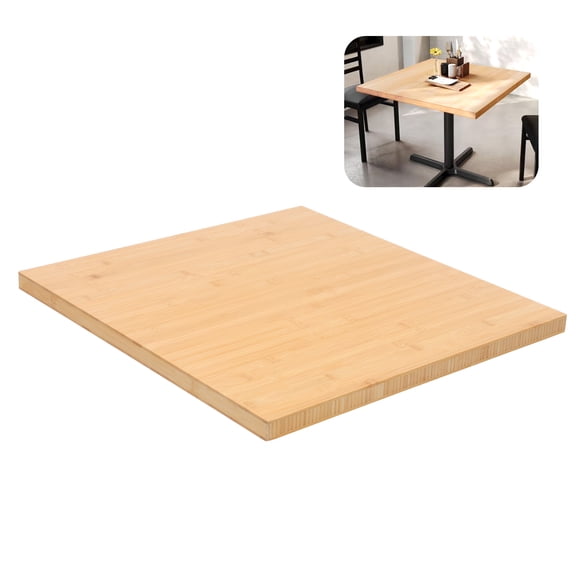 1.2 Inch Thick Solid Bamboo Desktop, 24" x 25" Butcher Block Countertop, Replacement Tabletop for Desk, Dining Table, Coffee Table, DIY Furniture, Natural Bamboo Finish