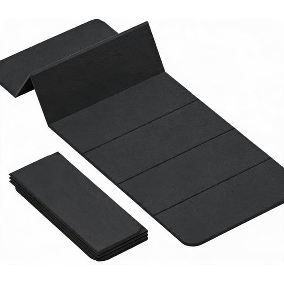 1 2 Inch Thick Yoga Mat 70 x 24 Inches Non-Slip Odorless Foldable Exercise Mat for Pilates Home Gym Travel Charcoal