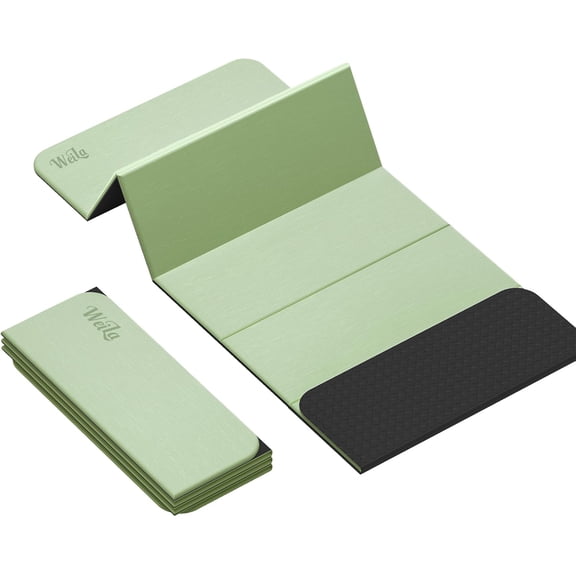 1 2 Inch Thick Yoga Mat 70 x 24 Inches Non-Slip Odorless Foldable Exercise Mat for Pilates Home Gym Travel Light Green