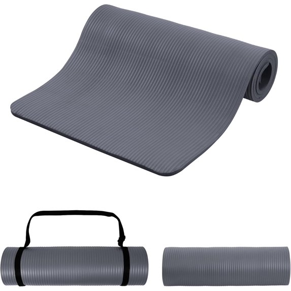 1/2 Inch Thick Yoga Mat, NBR Material, Non-Slip Surface with Double ...