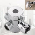 thumbnail image 1 of 1/2 Inch Three Way Shower Diverter T-Adapter for Toilet Bidet | Universal ABS 3-Way Valve | Shower Arm Mounted | 1 In 2 Out | Fits Handheld Shower | 55x70x20mm | 1 Pack, 1 of 7