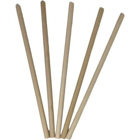 1/2 Inch Wooden Dowel Rods .5 Inches Thick by 12 Inches Tall Unfinished Hardwood (6) Smooth Round Dowels