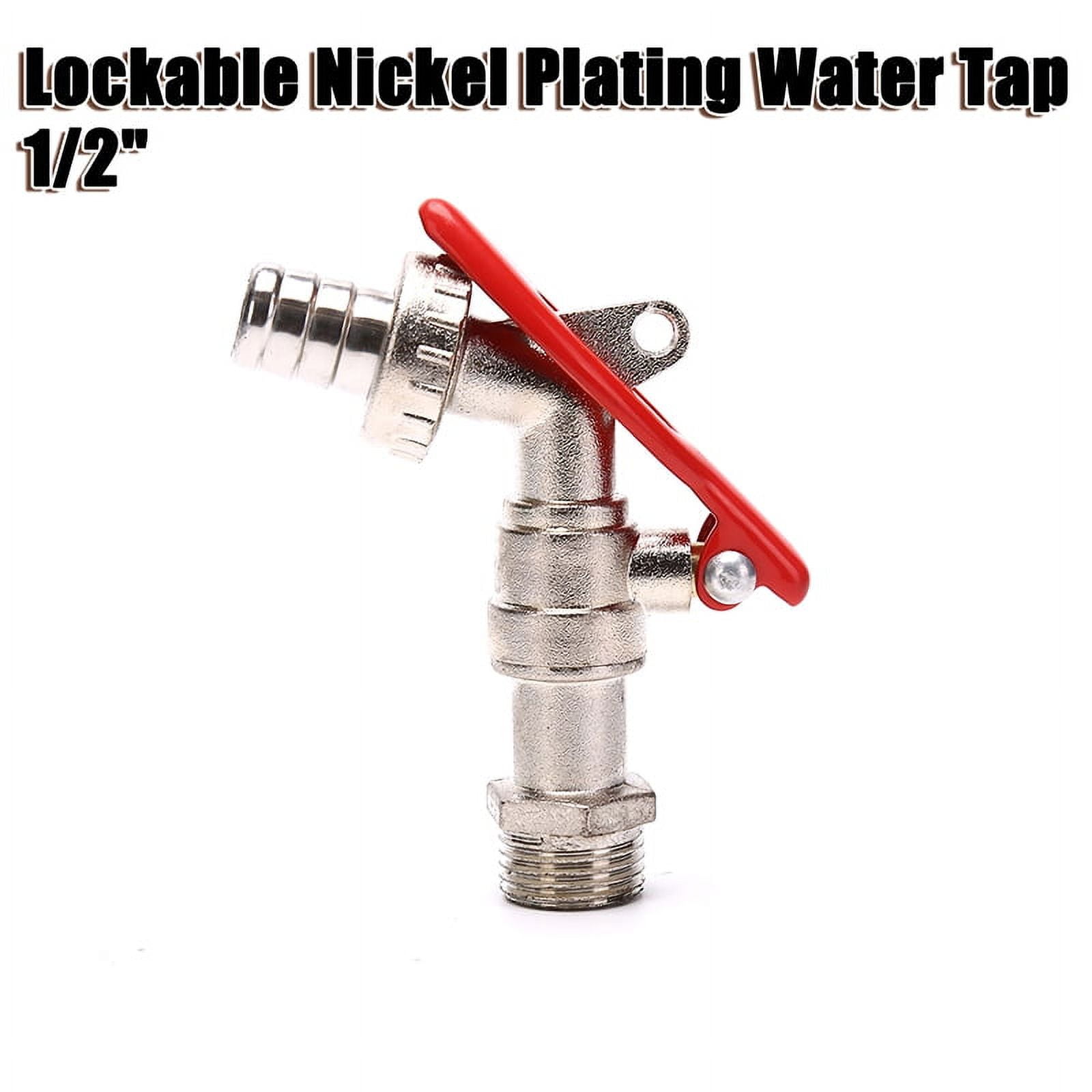 1/2 Inch Zinc Alloy Water Tap Lockable Faucet Garden Hose Faucet with L_ykQCWA