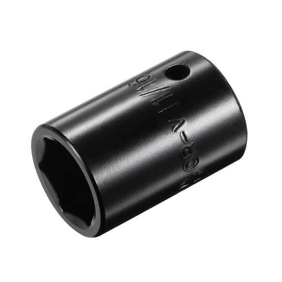 1/2-Inch by 11/16-Inch 6-Point Impact Socket, CR-V Steel 38mm Length Shallow SAE Sizes