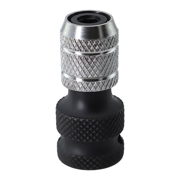1/2 Inch to 1/4 Inch Hex Socket Adapter, for CR-V Steel Quick Release Drive Converter for Wrench and Drill, Black