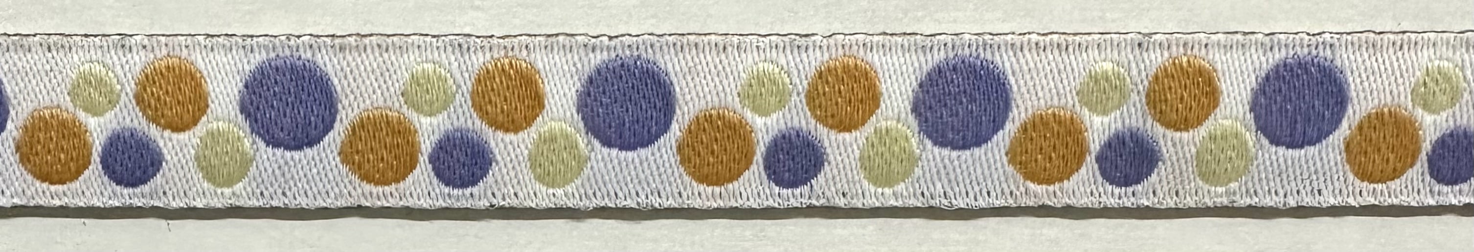 HomeBuy Polka Dot Ribbon Trim - 40mm Wide Satin, Jumbo Size In Lemon Yellow (Sold By The Metre)
