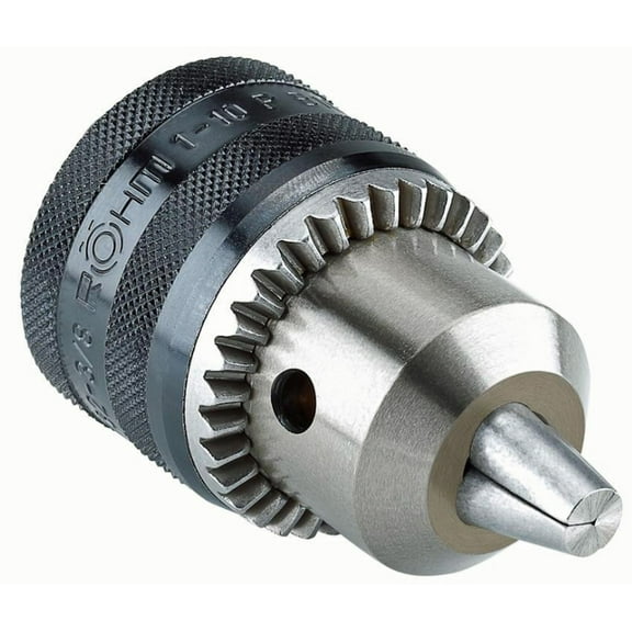1/2" Keyed PRIMA-S, Size 13 Impact-Resistant Universal Drill Chuck, 1.5mm - 13mm Clamping Capacity With 3/8-24 Threaded Mount. Rohm Part #64527