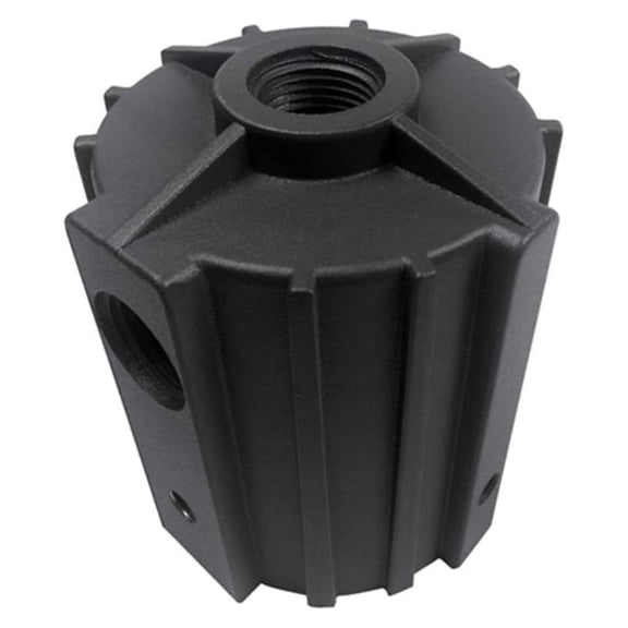 1/2" Knuckle Mount with 2-3/8" Tenon Adapter - LED Flood Light Mount - Round Pole Mount - Aluminum - Steel Pole Compatible - 2 Light Capacity