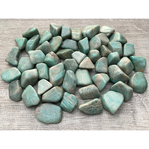 1/2 LB Amazonite Tumbled Stones, Polished Amazonite Gemstone, Amazonite Healing Crystals (Amazonite)