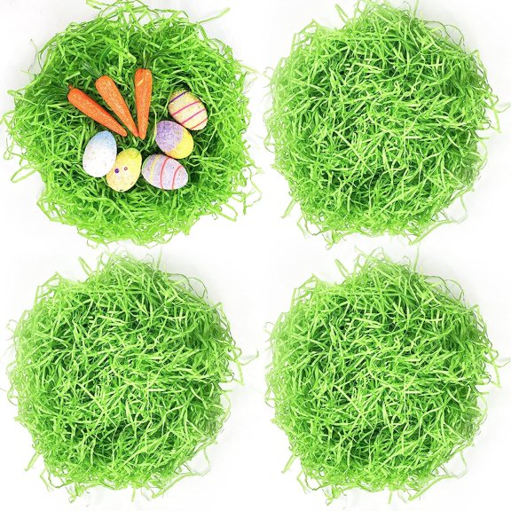 1/2 LB Easter Grass Basket Filler Recyclable Paper Shred for Creative Eggs Decor Gift Wrap Crinkle &