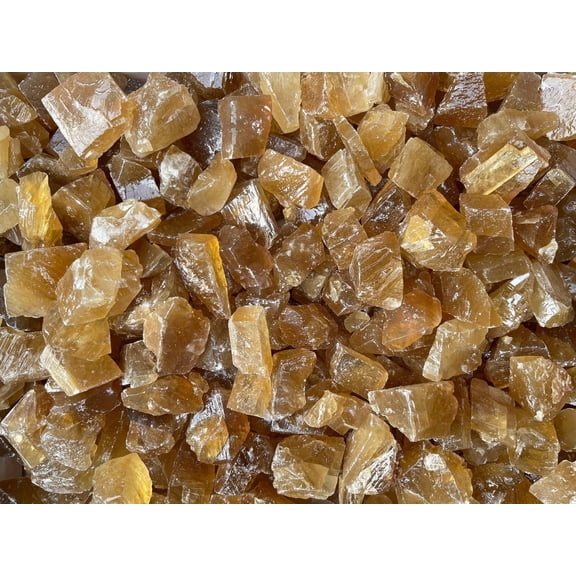 1/2 LB Honey Calcite Rough Natural Stones, Raw Calcite Honey Citrine Crystals (Honey Calcite)